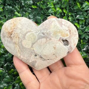 Beautiful Pink Amethyst Heart with Druzy